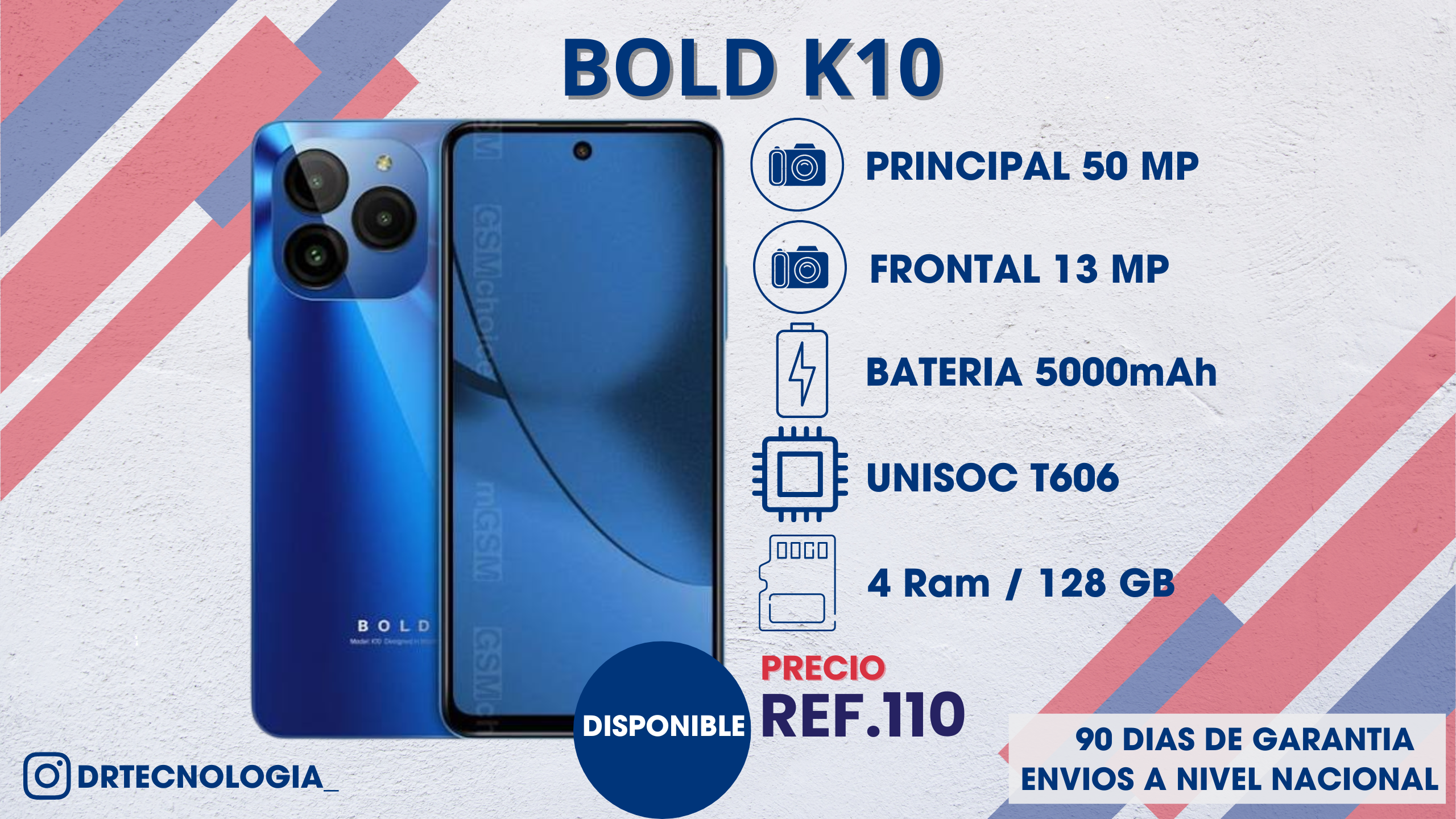 TELEFONO BLU BOLD K10 4/128GB 